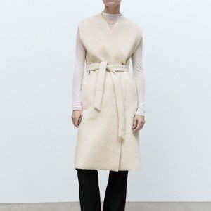 Zara Sleeveless Waistcoat with Belt